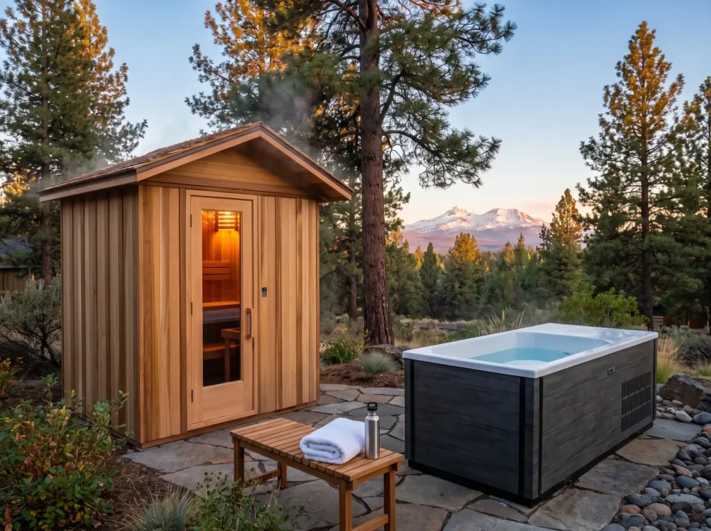 sauna and cold plunge recovery routine at home